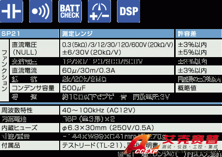 SP21指针式万用表|日本三和Sanwa模拟式万用表SP-21