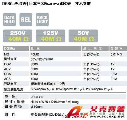 日本三和 Sanwa DG36a 绝缘电阻测试仪